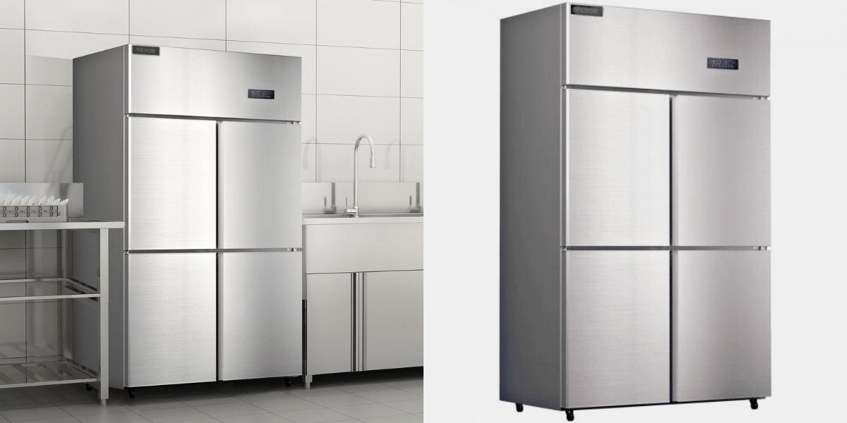 It is an SS commercial refrigerator that is used to store food raw materials in cold storage in hotel, restaurants and bakery