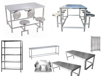It is SS pickup tables, benches, racks and furniture used in hotels, restaurants, messes kitchens for working and service