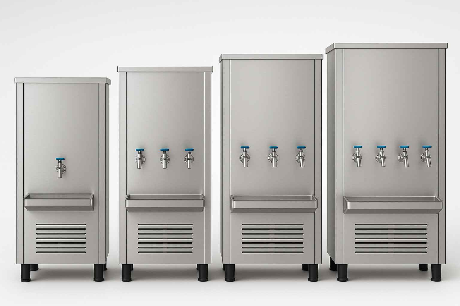 Pic shows the best quality 40, 50, 80, 100, 150 and 200 Litre SS 304 grade watercooler manufacturer from Indore Madhyapradesh