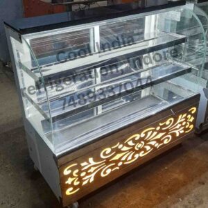 It is a cake, Bengali sweets, pastry, and desserts display counter made of Korean and acrylic design used in bakeries, hotels