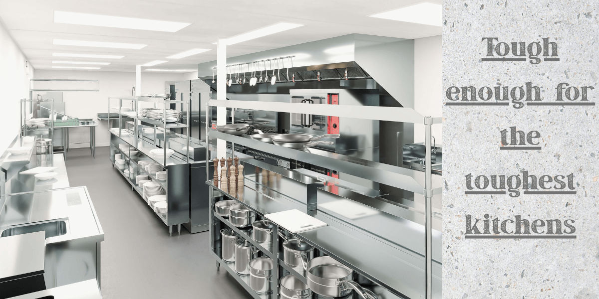 It is SS equipment used in hotel restaurant kitchens i.e commercial stoves, tables, undercounter refrigerators, sink, bhatti.